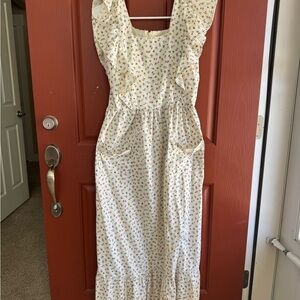 Floral White Maxi Dress